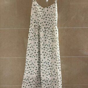 Summer floral suspender dress
